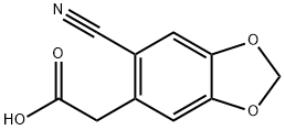 2-(6-Cyano-2H-1,3-benzodioxol-5-yl)acetic acid Struktur