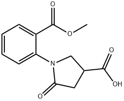 1-[2-(Methoxycarbonyl)phenyl]-5-oxopyrrolidine-3-carboxylic acid Struktur