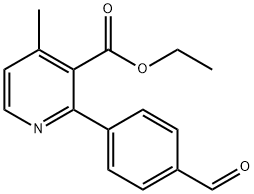 2-(4-Formyl-phenyl)-4-methyl-nicotinic acid ethyl ester Struktur