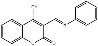 4-Hydroxy-3-[(E)-(phenylimino)methyl]-2H-chromen-2-one Struktur