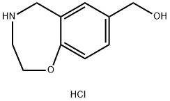 2,3,4,5-Tetrahydro-1,4-benzoxazepin-7-ylmethanol hydrochloride Struktur