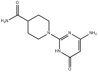 1-(4-Amino-6-oxo-1,6-dihydropyrimidin-2-yl)-piperidine-4-carboxamide Struktur