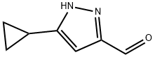 3-Cyclopropyl-1H-pyrazole-5-carbaldehyde Struktur