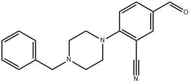 2-(4-Benzylpiperazin-1-yl)-5-formylbenzonitrile Struktur