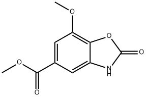 Methyl 7-methoxy-2-oxo-2,3-dihydro-1,3-benzoxazole-5-carboxylate Struktur