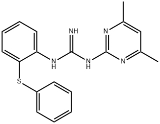 N-(4,6-Dimethylpyrimidin-2-yl)-N'-[2-(phenylthio)-phenyl]guanidine Struktur