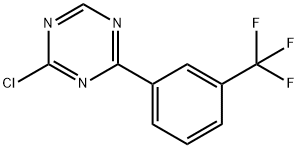 2-Chloro-4-(3-trifluoromethyl-phenyl)-[1,3,5] triazine Struktur