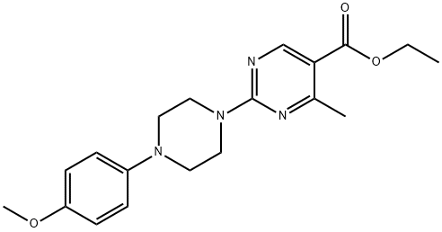 Ethyl 2-[4-(4-methoxyphenyl)piperazin-1-yl]-4-methylpyrimidine-5-carboxylate Struktur