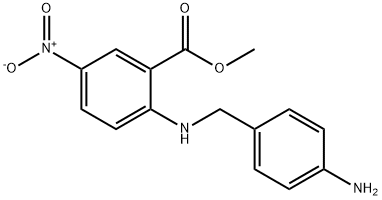 Methyl 2-[(4-aminobenzyl)amino]-5-nitrobenzenecarboxylate Struktur