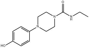 1-(4-Hydroxypehnyl)-4-ethylcarbamoyl-piperazine Struktur