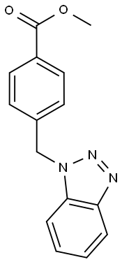 Methyl 4-(1H-1,2,3-benzotriazol-1-ylmethyl)-benzoate Struktur