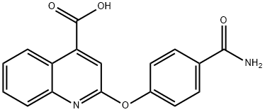 2-[4-(Aminocarbonyl)phenoxy]quinoline-4-carboxylic acid Struktur