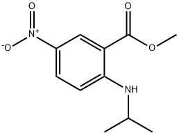 Methyl 2-(isopropylamino)-5-nitrobenzenecarboxylate Struktur