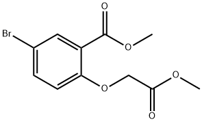 Methyl 5-bromo-2-(2-methoxy-2-oxoethoxy)benzoate Struktur