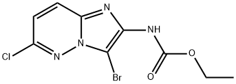 Ethyl (3-bromo-6-chloroimidazo-[1,2-b]pyridazin-2-yl)carbamate Struktur