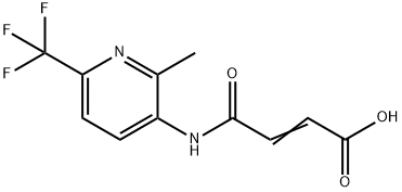 4-{[2-Methyl-6-(trifluoromethyl)pyridin-3-yl]amino}-4-oxobut-2-enoic acid Struktur