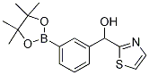 [3-(4,4,5,5-Tetramethyl-[1,3,2]dioxaborolan-2-yl)-phenyl]-thiazol-2-yl-methanol Struktur