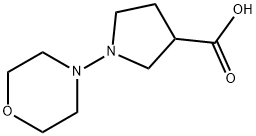 1-MORPHOLIN-4-YLPYRROLIDINE-3-CARBOXYLICACID Struktur