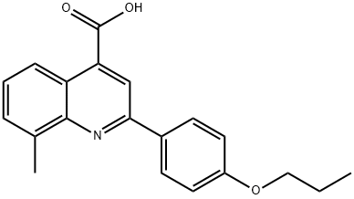 8-METHYL-2-(4-PROPOXYPHENYL)QUINOLINE-4-CARBOXYLIC ACID Struktur