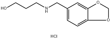 3-[(BENZO[1,3]DIOXOL-5-YLMETHYL)-AMINO]-PROPAN-1-OL HYDROCHLORIDE Struktur