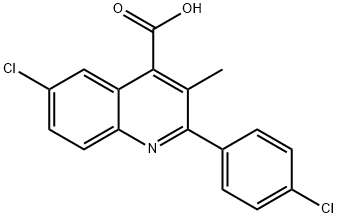 6-CHLORO-2-(4-CHLOROPHENYL)-3-METHYLQUINOLINE-4-CARBOXYLIC ACID Struktur