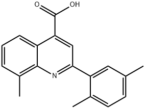 2-(2,5-DIMETHYLPHENYL)-8-METHYLQUINOLINE-4-CARBOXYLIC ACID Struktur