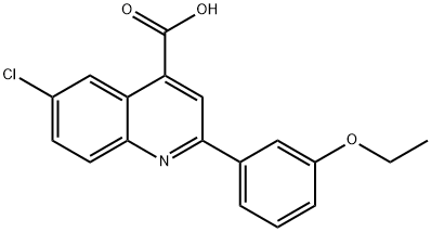 6-CHLORO-2-(3-ETHOXYPHENYL)QUINOLINE-4-CARBOXYLICACID Struktur