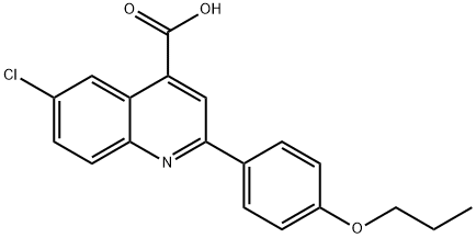 6-CHLORO-2-(4-PROPOXYPHENYL)QUINOLINE-4-CARBOXYLIC ACID Struktur