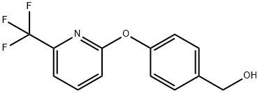 (4-{[6-(trifluoromethyl)pyridin-2-yl]oxy}phenyl)methanol Struktur