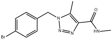 1-(4-bromobenzyl)-N,5-dimethyl-1H-1,2,3-triazole-4-carboxamide Struktur