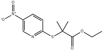 ethyl 2-methyl-2-[(5-nitro-2-pyridinyl)sulfanyl]propanoate Struktur