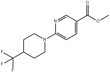 methyl 6-[4-(trifluoromethyl)piperidino]nicotinate Struktur