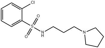 2-chloro-N-[3-(1-pyrrolidinyl)propyl]benzenesulfonamide Struktur