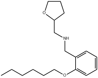 [2-(Hexyloxy)phenyl]-N-(tetrahydro-2-furanylmethyl)methanamine Struktur