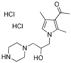 1-[1-(2-Hydroxy-3-piperazin-1-yl-propyl)-2,4-dimethyl-1H-pyrrol-3-yl]-ethanone di Struktur