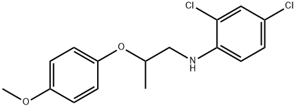 2,4-Dichloro-N-[2-(4-methoxyphenoxy)propyl]aniline Struktur