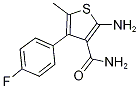 2-Amino-4-(4-fluorophenyl)-5-methylthiophene-3-carboxamide Struktur