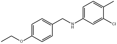 3-Chloro-N-(4-ethoxybenzyl)-4-methylaniline Struktur