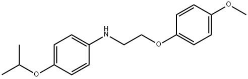 4-Isopropoxy-N-[2-(4-methoxyphenoxy)ethyl]aniline Struktur