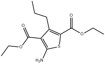 Diethyl 5-amino-3-propylthiophene-2,4-dicarboxylate Struktur