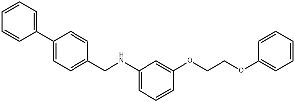 N-([1,1'-Biphenyl]-4-ylmethyl)-3-(2-phenoxyethoxy)aniline Struktur