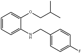 N-(4-Fluorobenzyl)-2-isobutoxyaniline Struktur