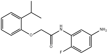 N-(5-Amino-2-fluorophenyl)-2-(2-isopropylphenoxy)-acetamide Struktur