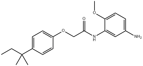 N-(5-Amino-2-methoxyphenyl)-2-[4-(tert-pentyl)-phenoxy]acetamide Struktur