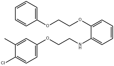 N-[2-(4-Chloro-3-methylphenoxy)ethyl]-2-(2-phenoxyethoxy)aniline Struktur