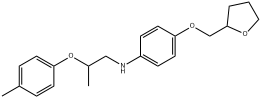 N-[2-(4-Methylphenoxy)propyl]-4-(tetrahydro-2-furanylmethoxy)aniline Struktur