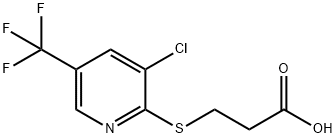 3-{[3-chloro-5-(trifluoromethyl)pyridin-2-yl]thio}propanoic acid Struktur