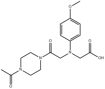 [[2-(4-acetylpiperazin-1-yl)-2-oxoethyl](4-methoxyphenyl)amino]acetic acid Struktur