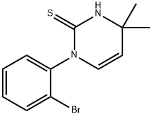 1-(2-bromophenyl)-4,4-dimethyl-1,4-dihydropyrimidine-2-thiol Struktur