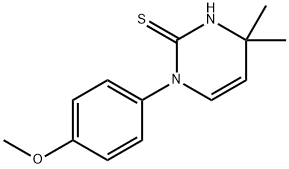 1-(4-methoxyphenyl)-4,4-dimethyl-1,4-dihydropyrimidine-2-thiol Struktur